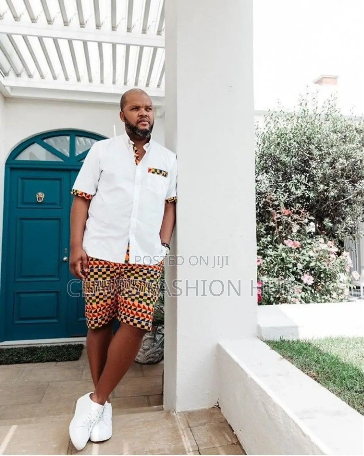 Shirt and Ankara Shorts for Men
