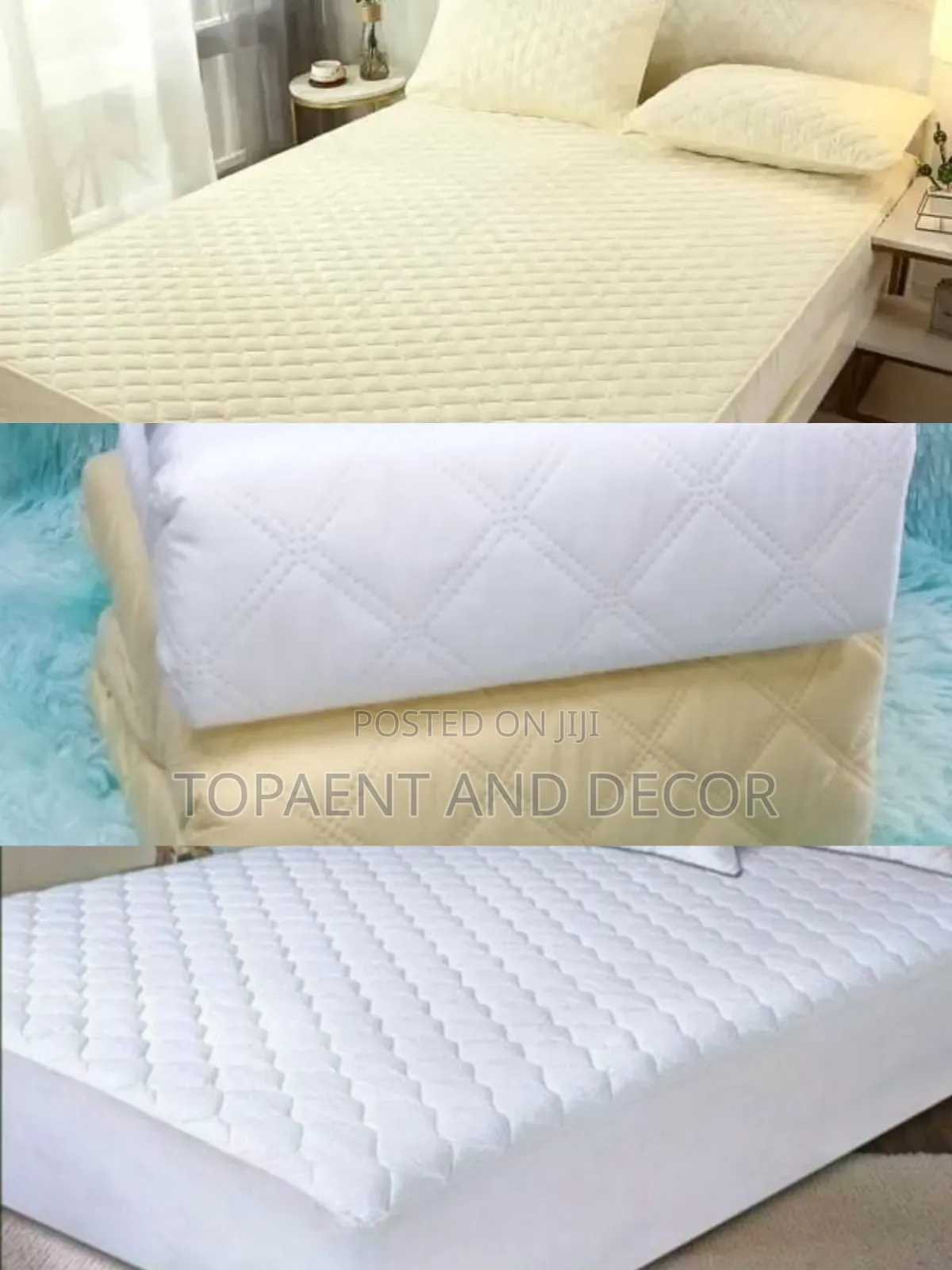 Fitted Sheet Style White Waterproof Mattress Cover