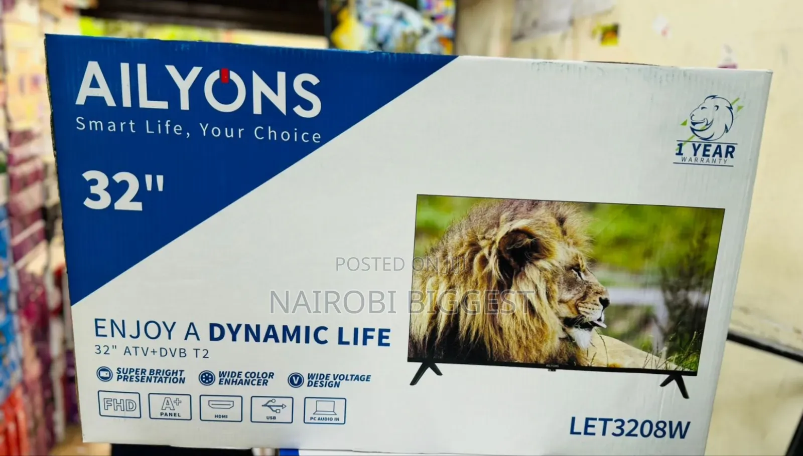 Ailyons 32" Digital Frameless Television