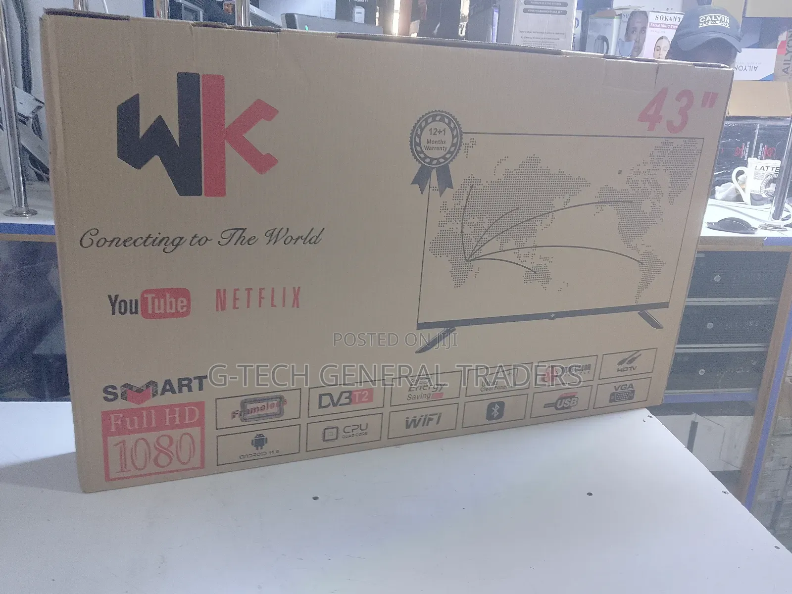 Wk 43inch Smart Android Frameless Tv, Netflix, Youtube