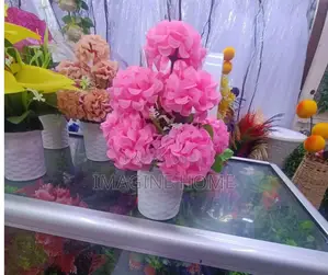 Artificial Green Pink Flower