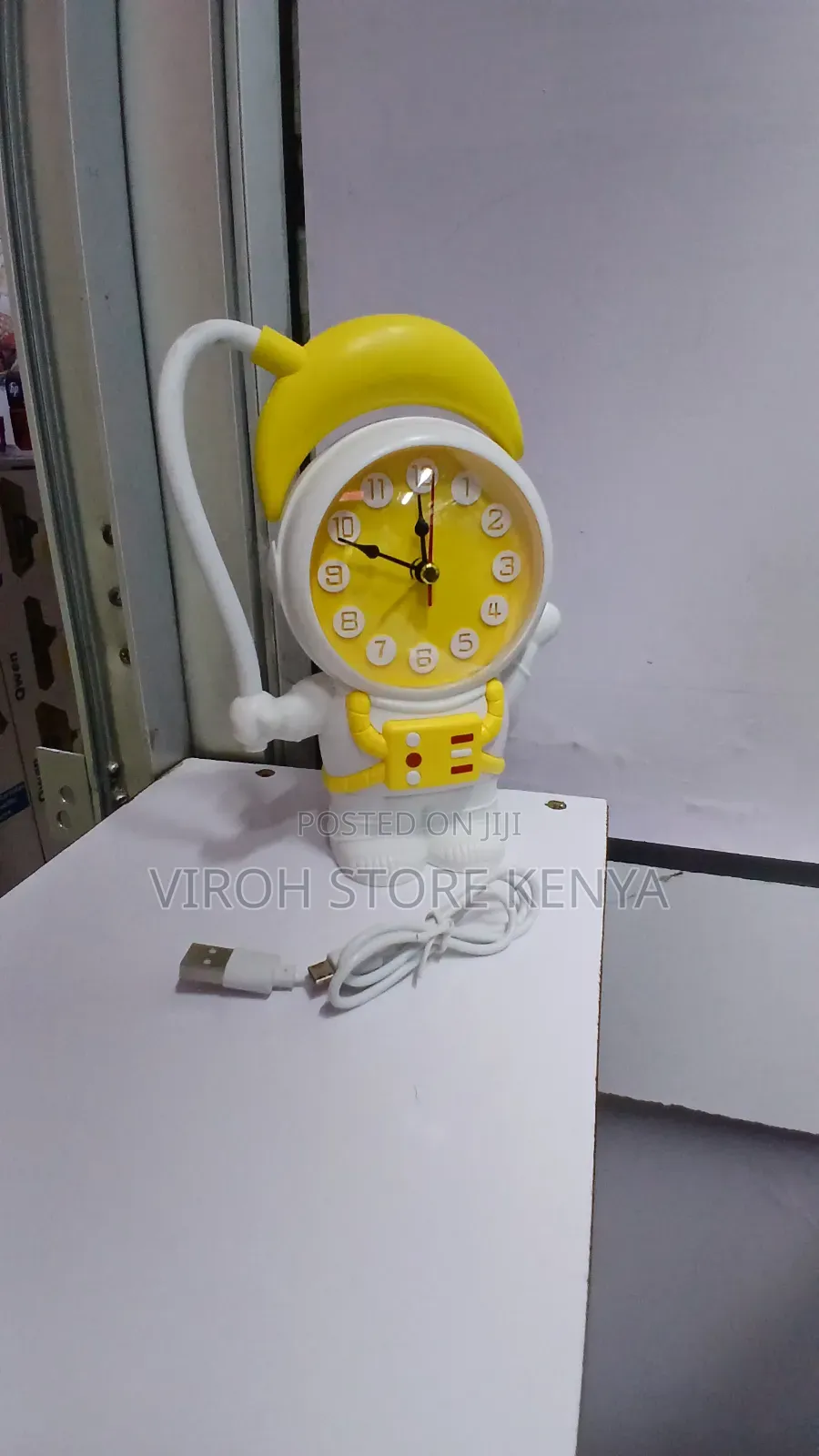 Table Top Lamp Clock Rechargeable Charming Style Light