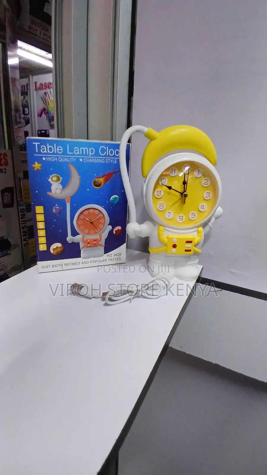 Kid's Gift Table Lamp Clock Rechargeable Clock Toy Design
