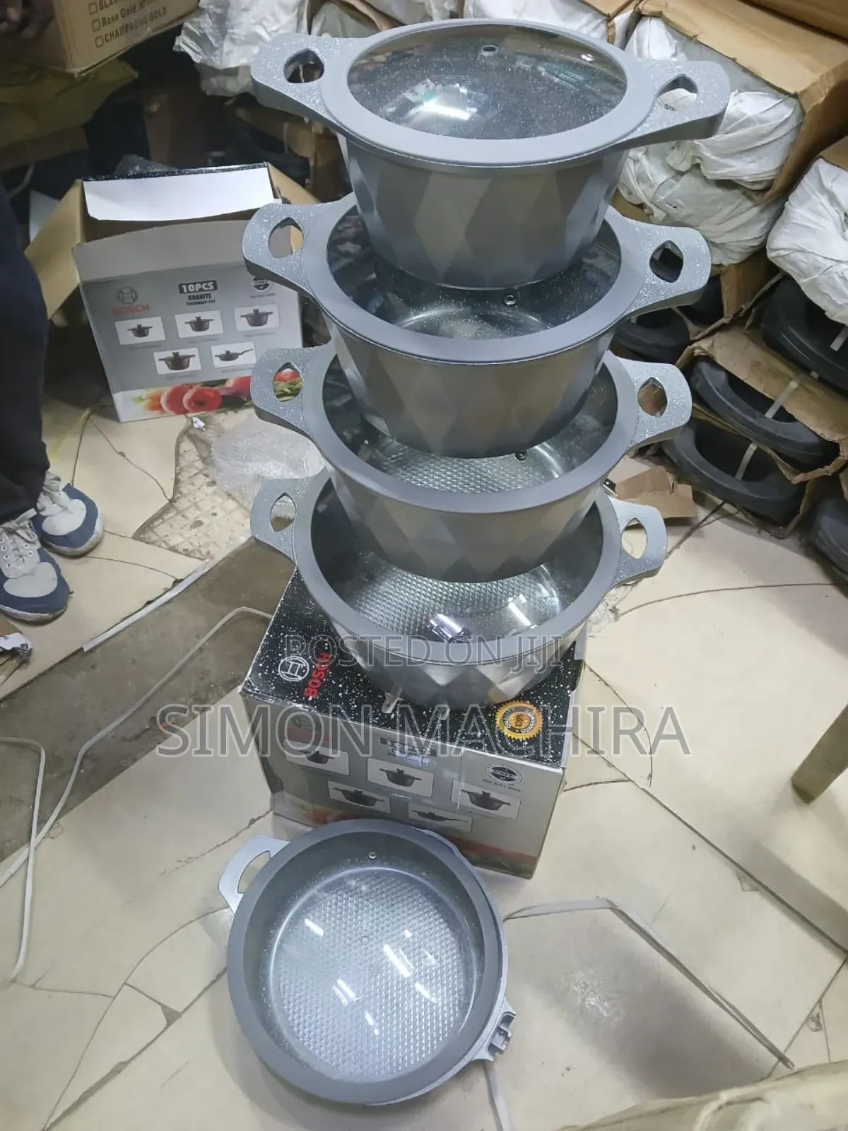 10pcs Granite Cookware With Silicon