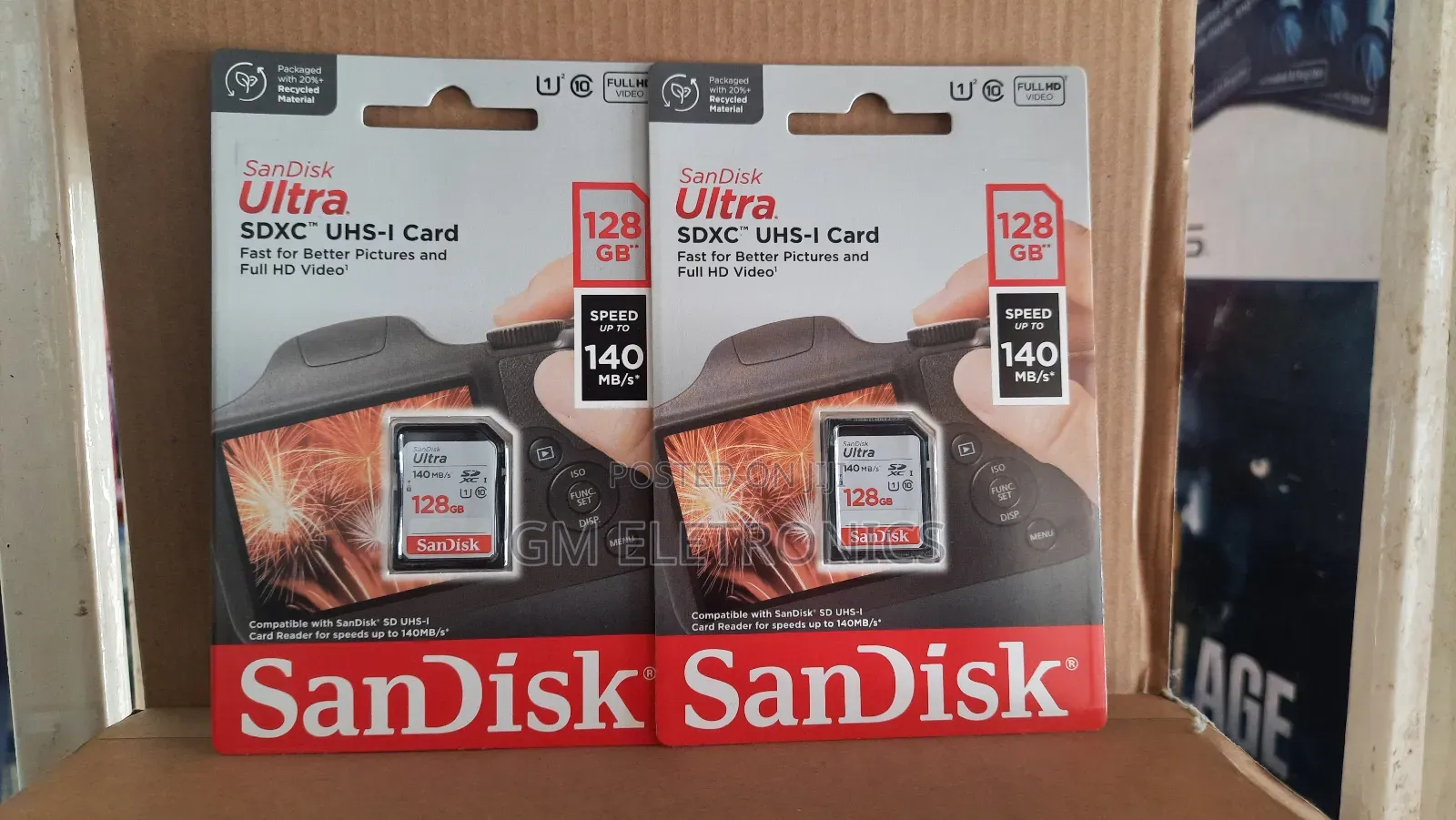 Original 128gb Sd Card [Cameras] 140mb/S Speed.
