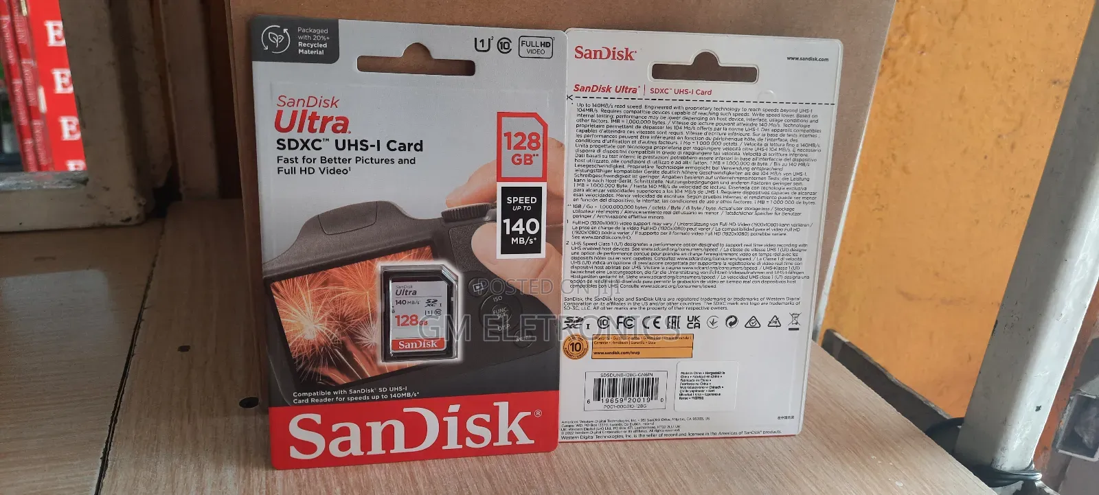 Original 128gb Sd Card [Cameras] 140mb/S Speed.