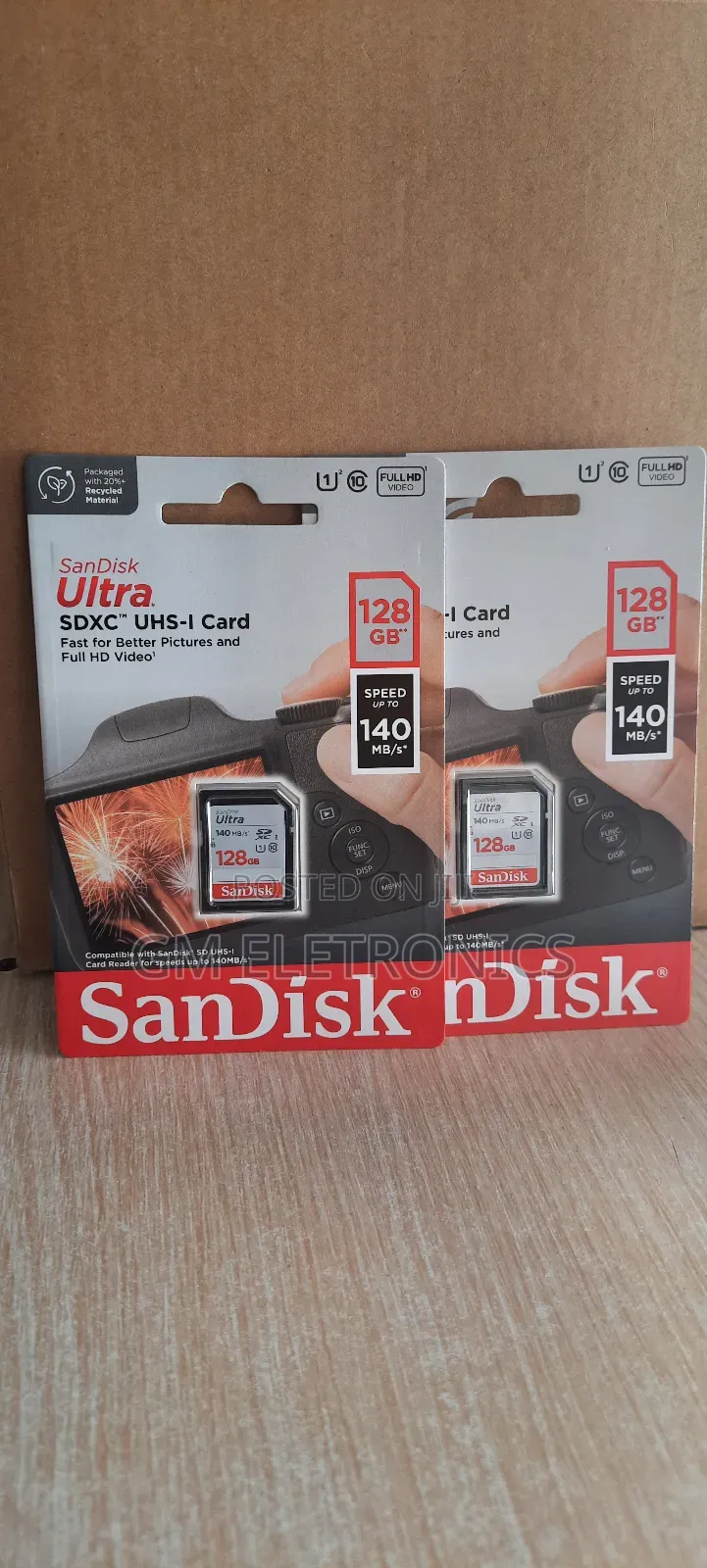 Brand New Sandisk Ultra SDXC 128gb Uhs-Icard 140mb/S Class10