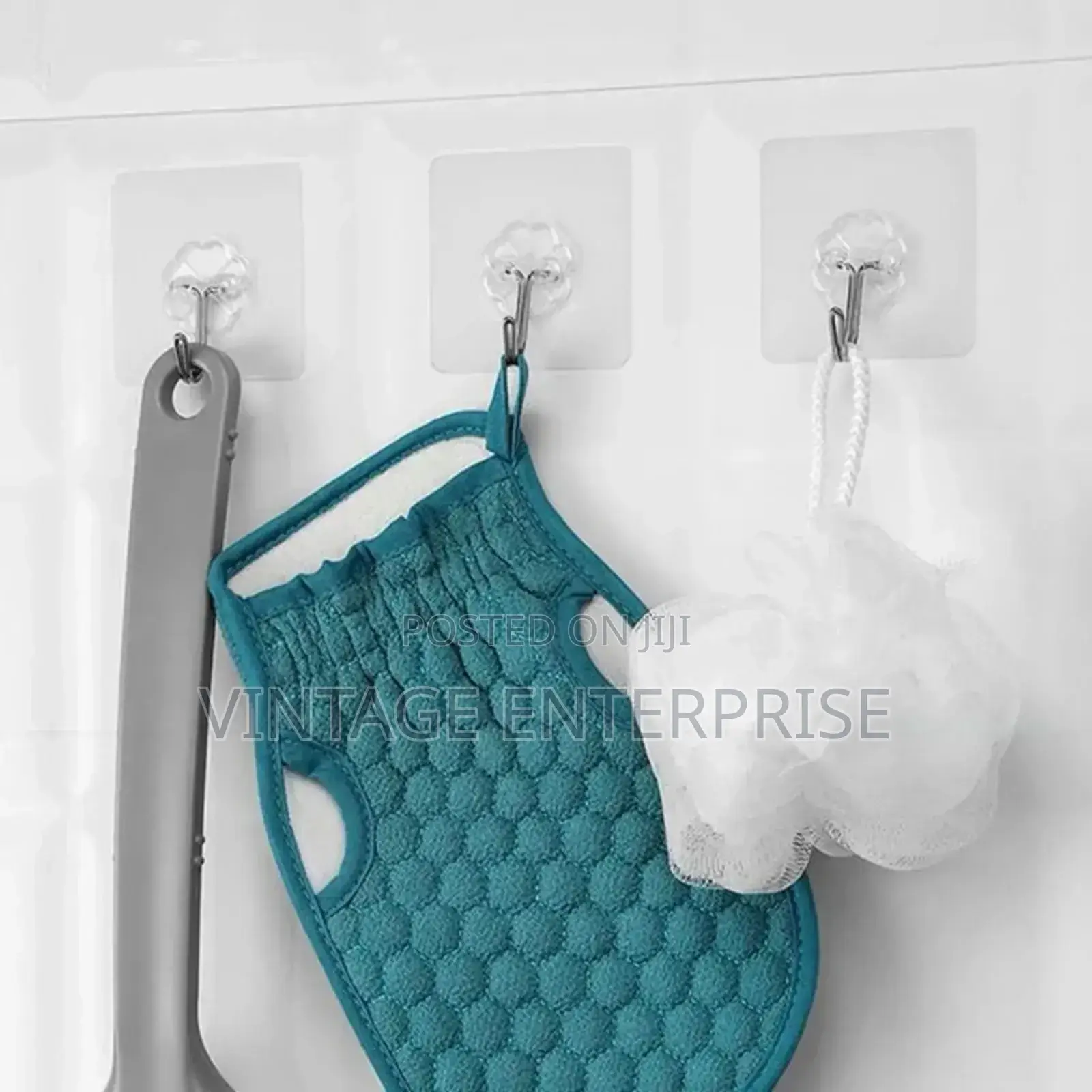 10pcs Transparent Stainless Steel Strong Self Adhesive Hooks