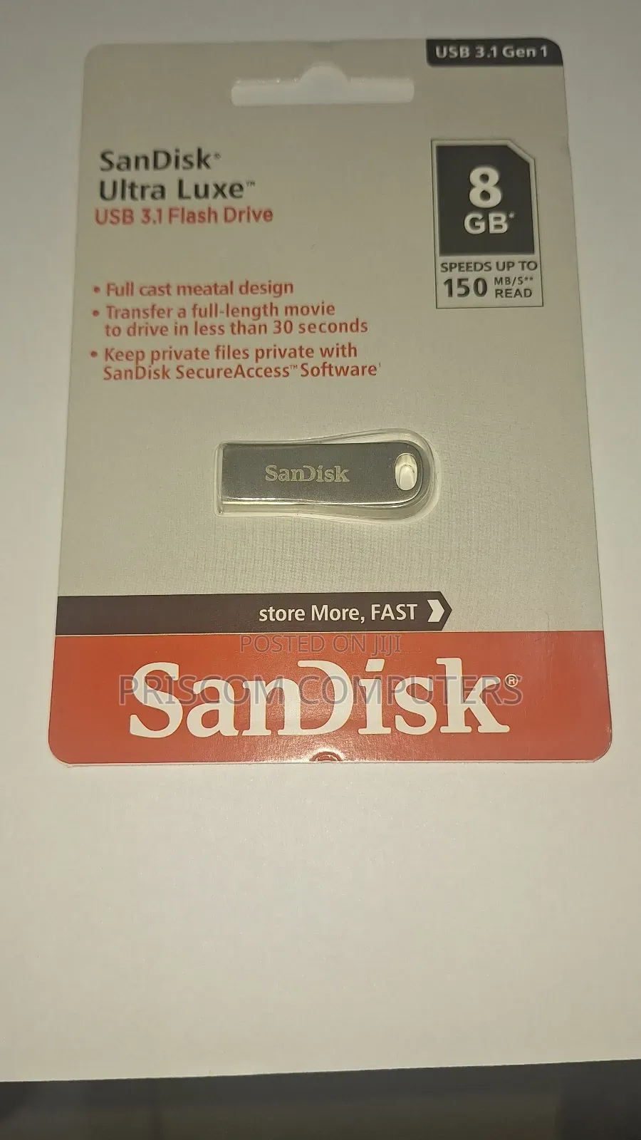 8GB Sandisk Ultra Luxe 3.1 Flash Drive Disk