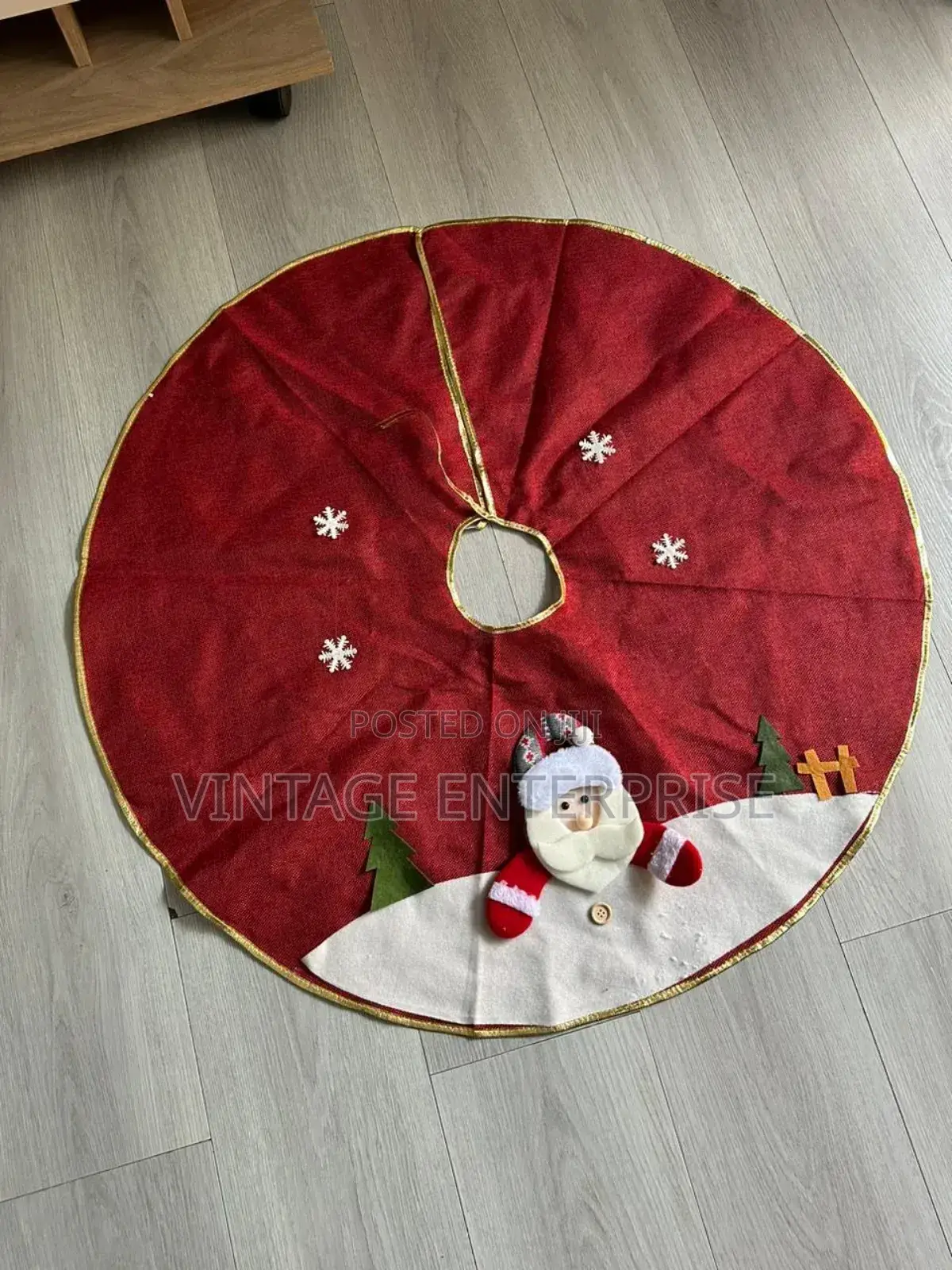 *Christmas Tree Skirt Cartoon Santa Claus Snowman
