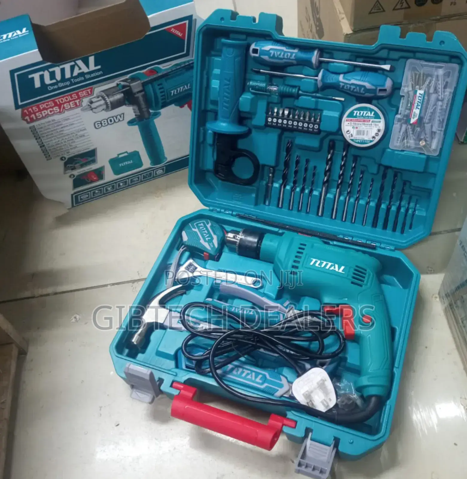 Total 115 PCS Drill Set
680w Drill
