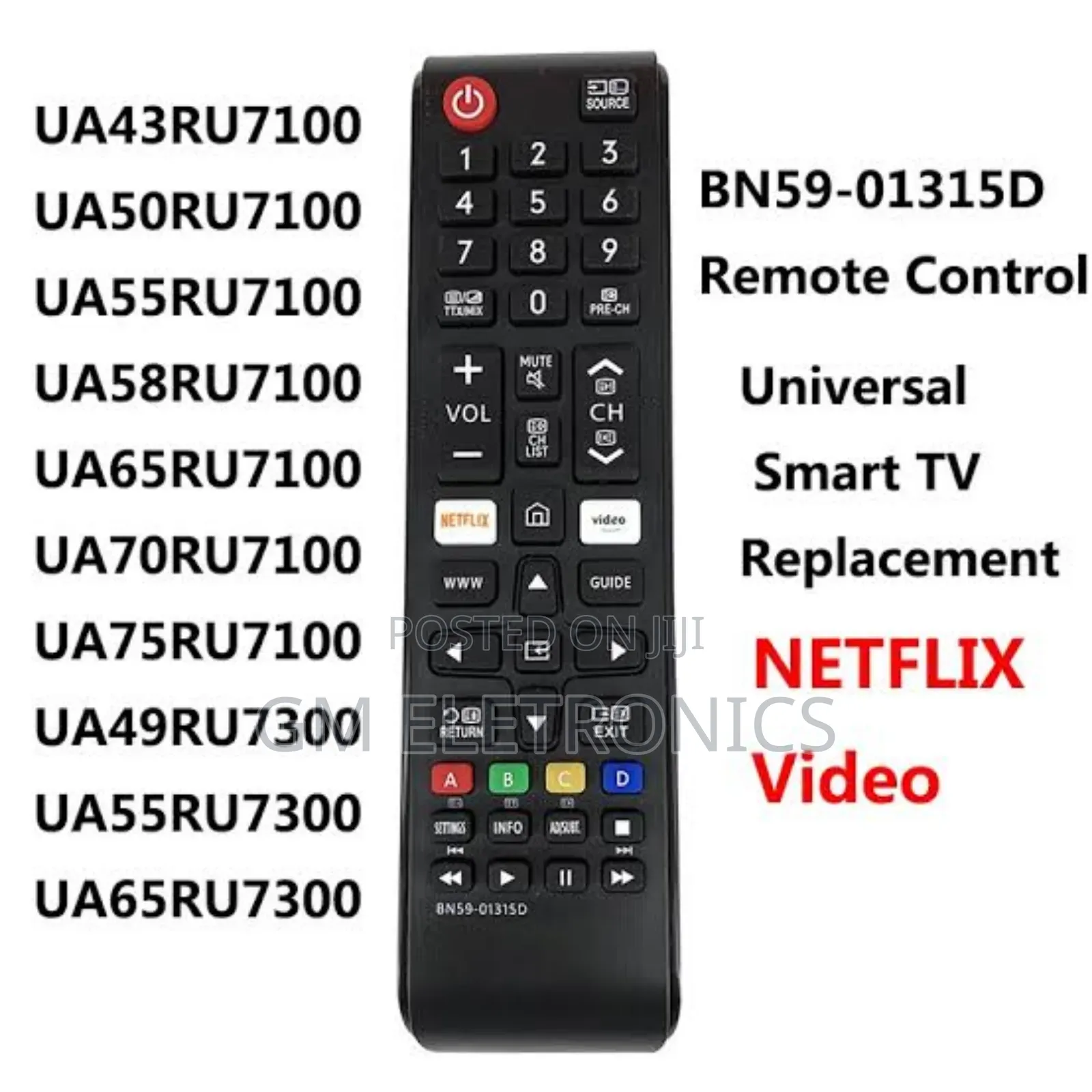 BN59-01315D Replaced Remote Fit for Samsung Series 7 8.