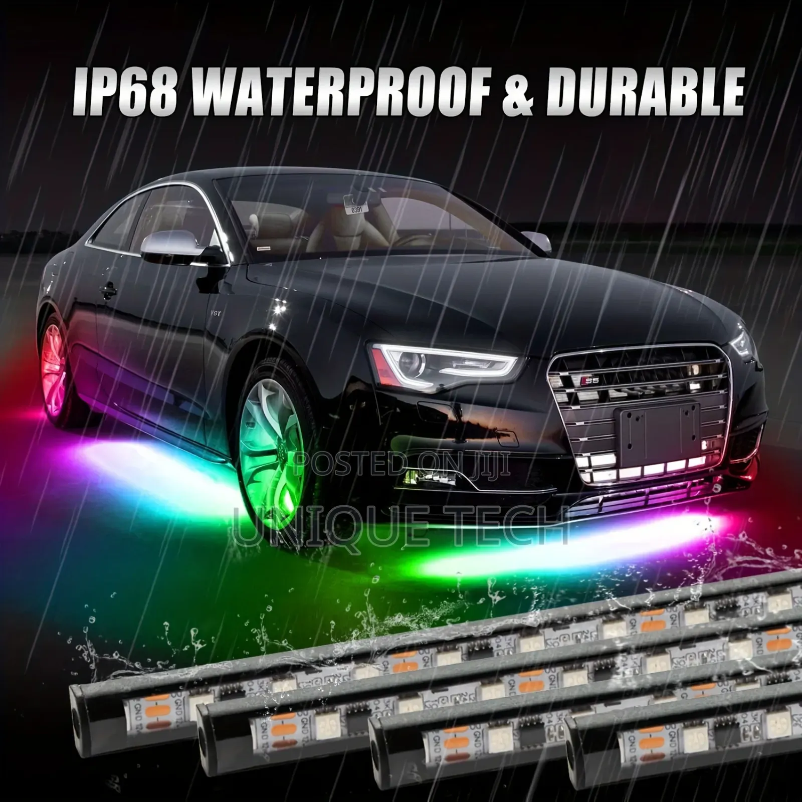 Multicolor LED Underglow for Enhanced Vehicle Aesthetics