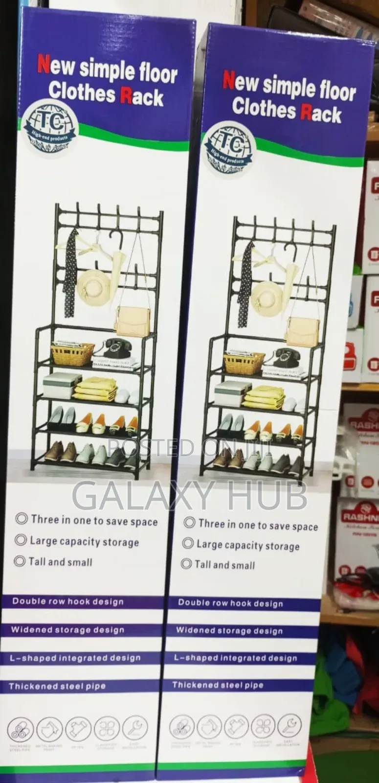 Shoe Rack 5 Tier With Coat Hanger