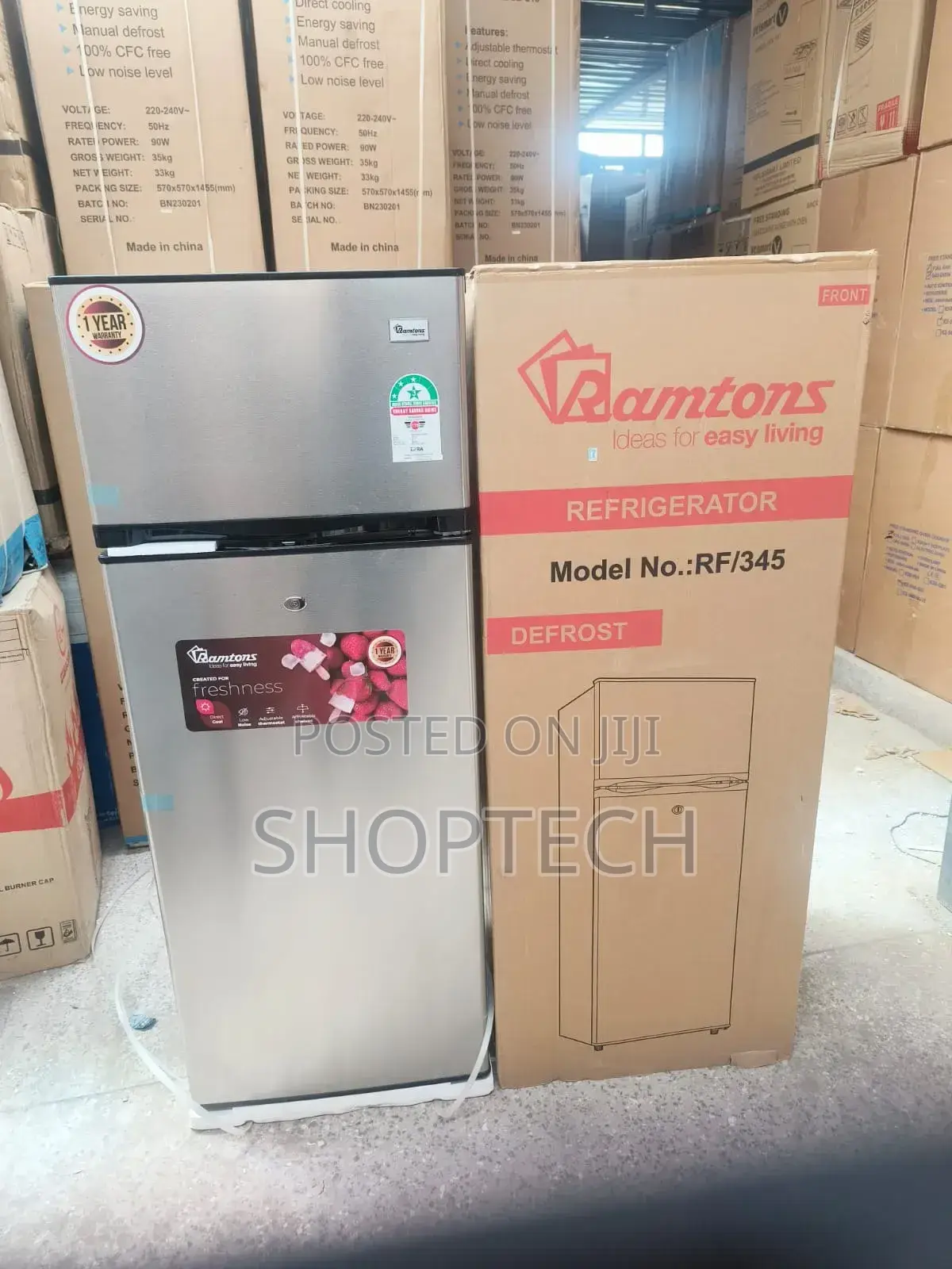204 Litres Ramtons Rf/345 Direct Cool Silver Double Door