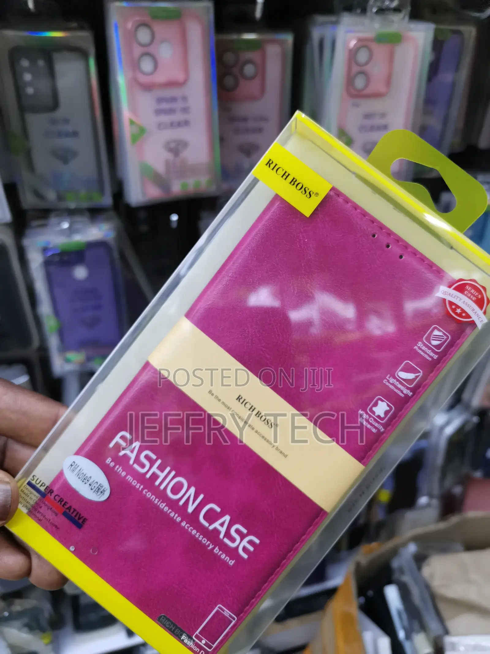 Universal Richboss Flip Cases for Redmi Note 9 4G -Pink