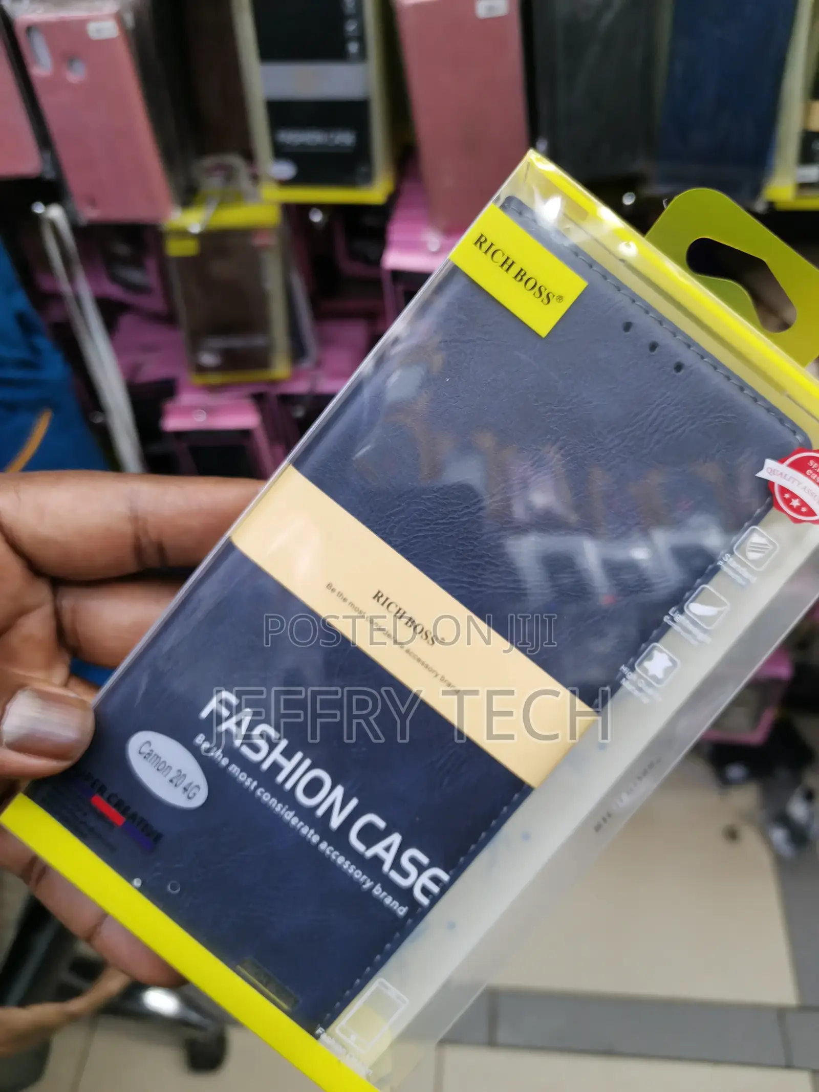 Universal Richboss Flip Cover for Tecno Cammon 20 4g -Blue