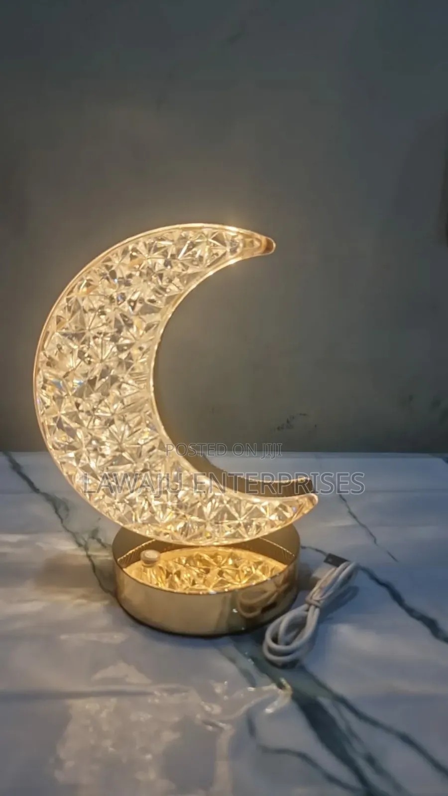 Crescent Warm Light Table Lamp