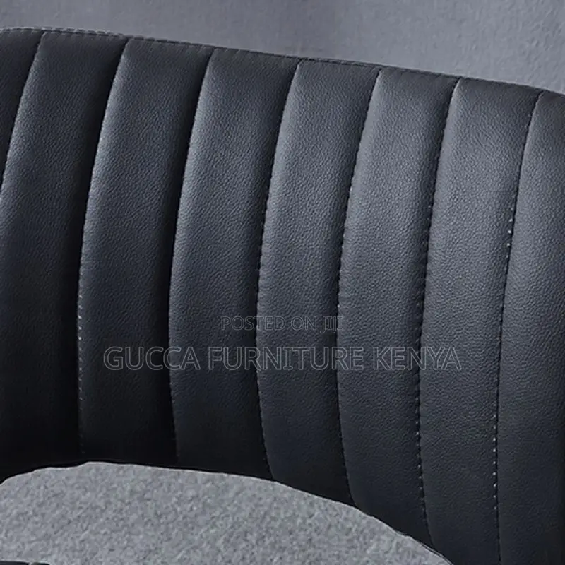 Office Chairs: Black Leather Conference Room Seat