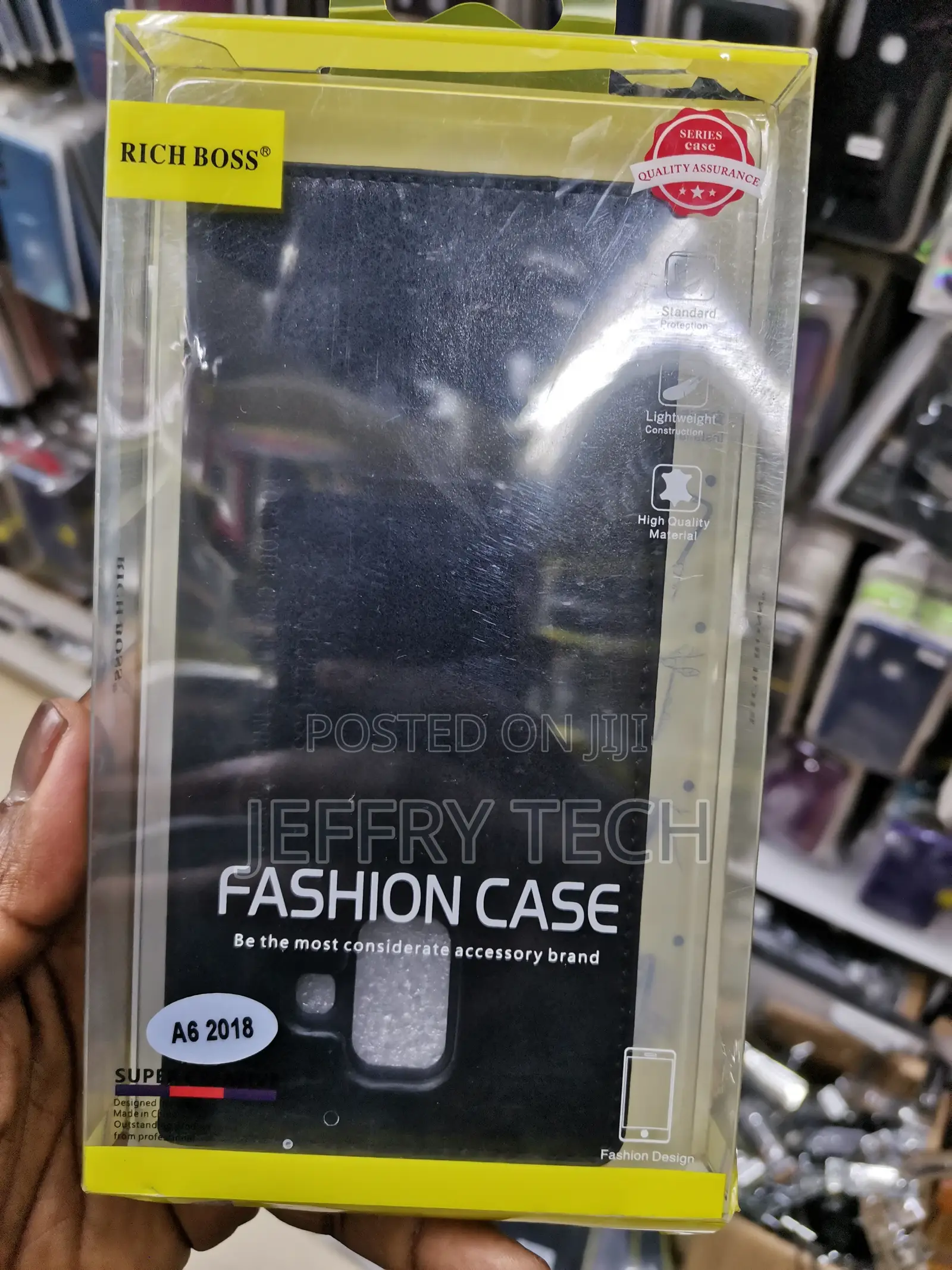 Universal Richboss Cover for Galaxy A6 (2018) -Black