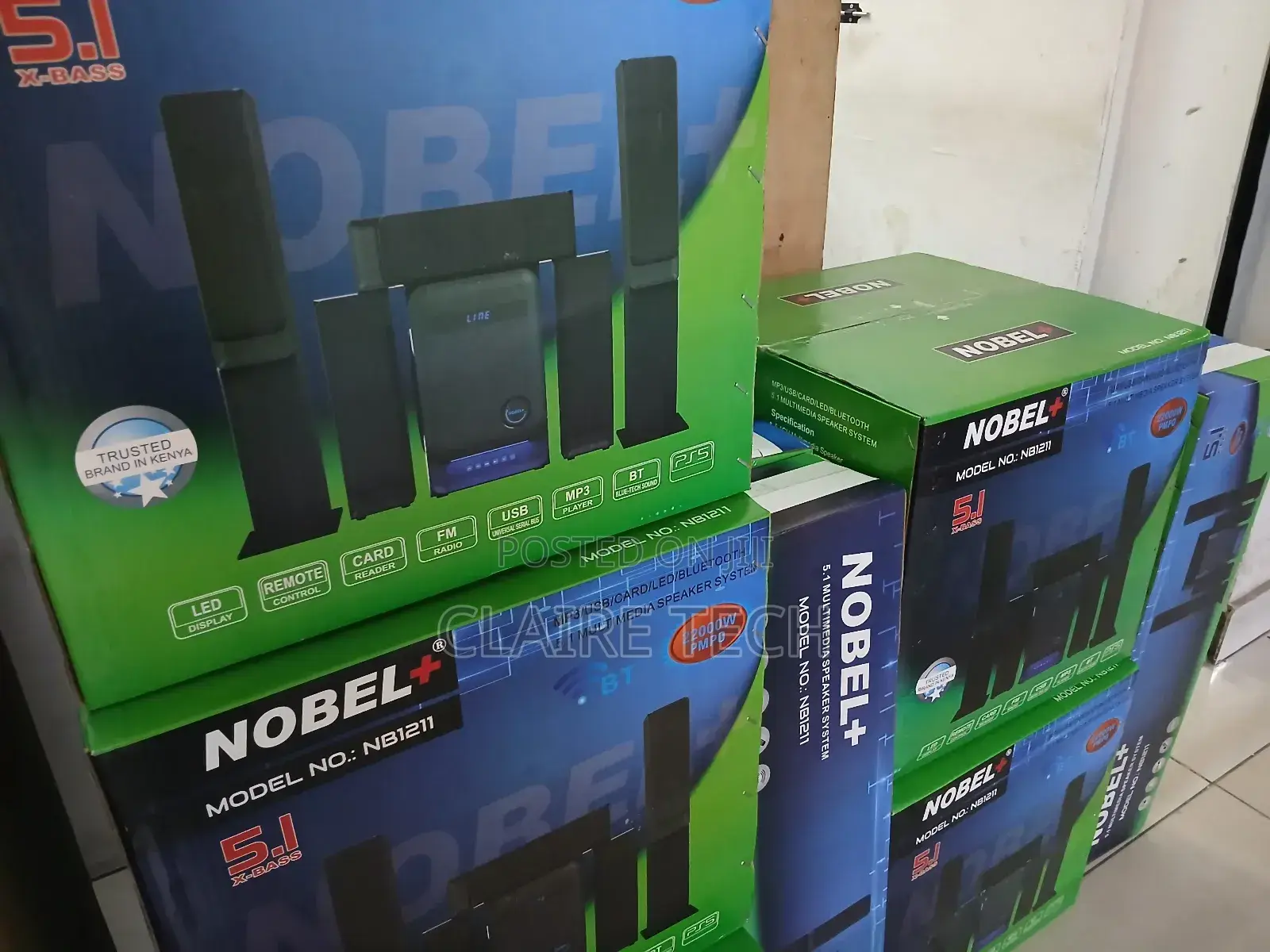 Nobel 5.1CH Home Theatre Speaker System 80W R.M.S Sub Woofer