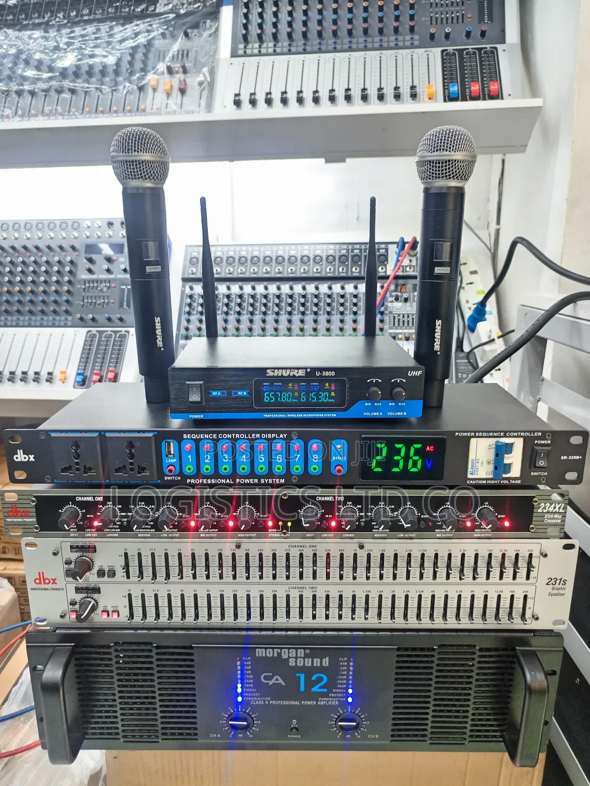 Complete PA System Machine/Soundcraft Mixer Ca12 Amplifier