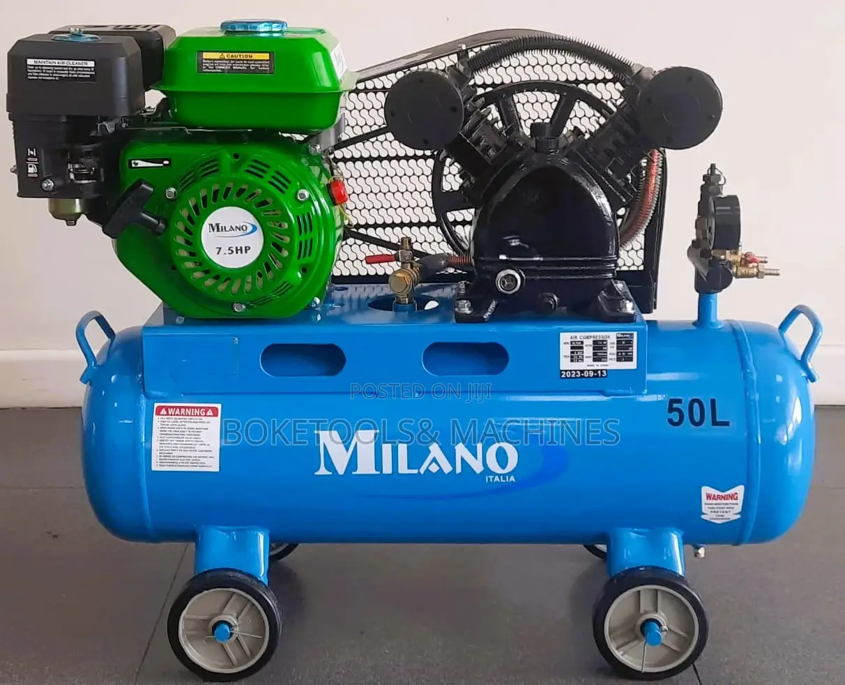 Milano Double Piston 7.5hp Engine 50L Compressor