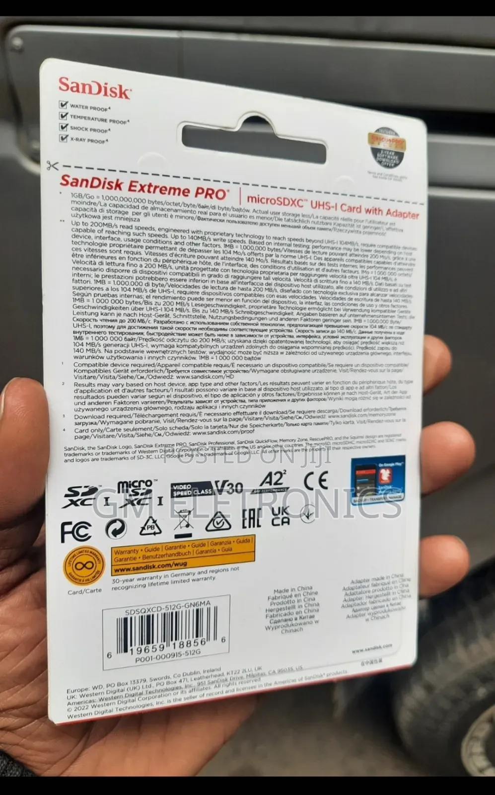 The Sandisk 128gb Extreme Pro Microsd Class-10 Card.(New)