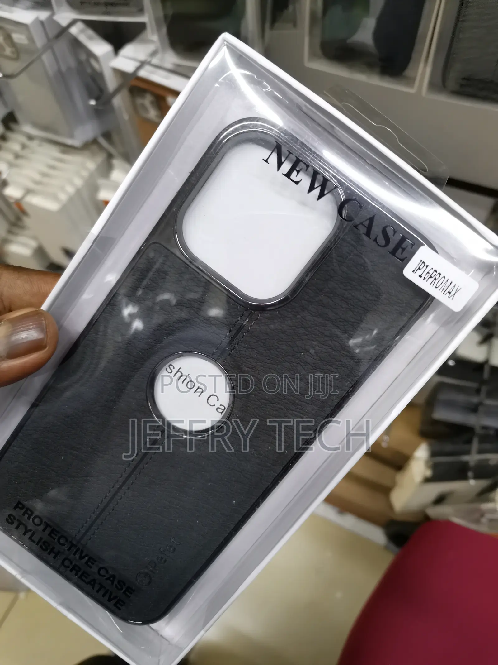Apple iPhone 16 Pro Max (Flexible Pu Leather With Logo Cut R