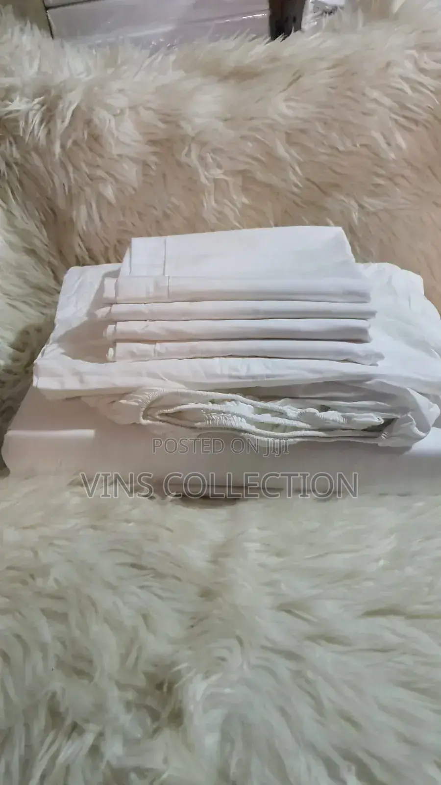 White Beddings Cotton All Stripped