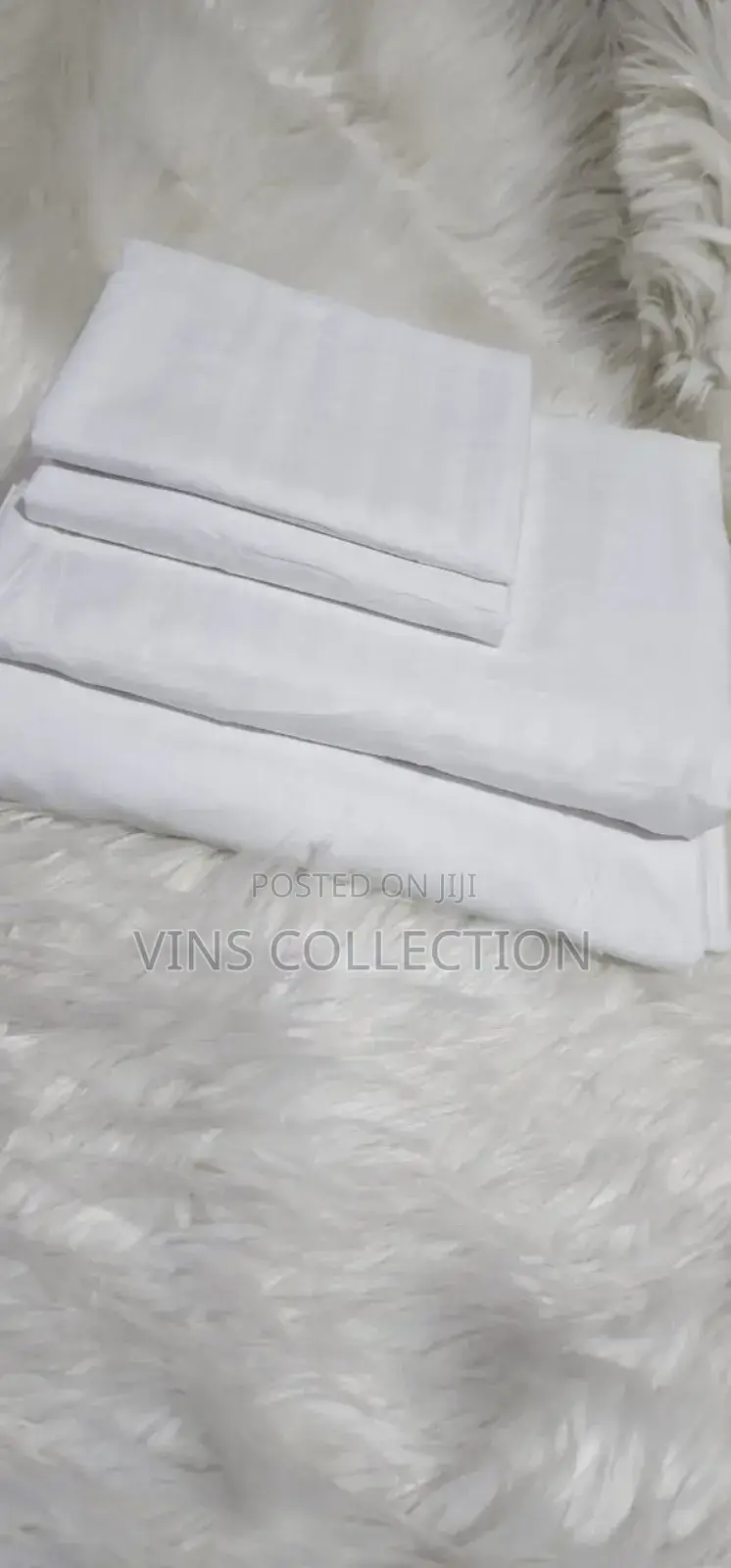 White Beddings Cotton All Stripped