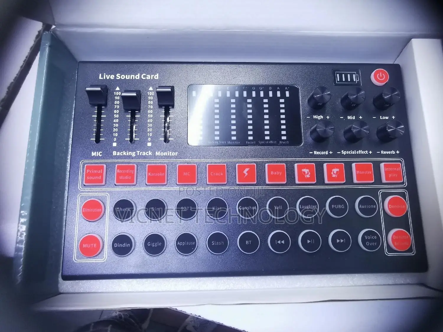 Codenser Microphone Sound Card With 3 Inputs