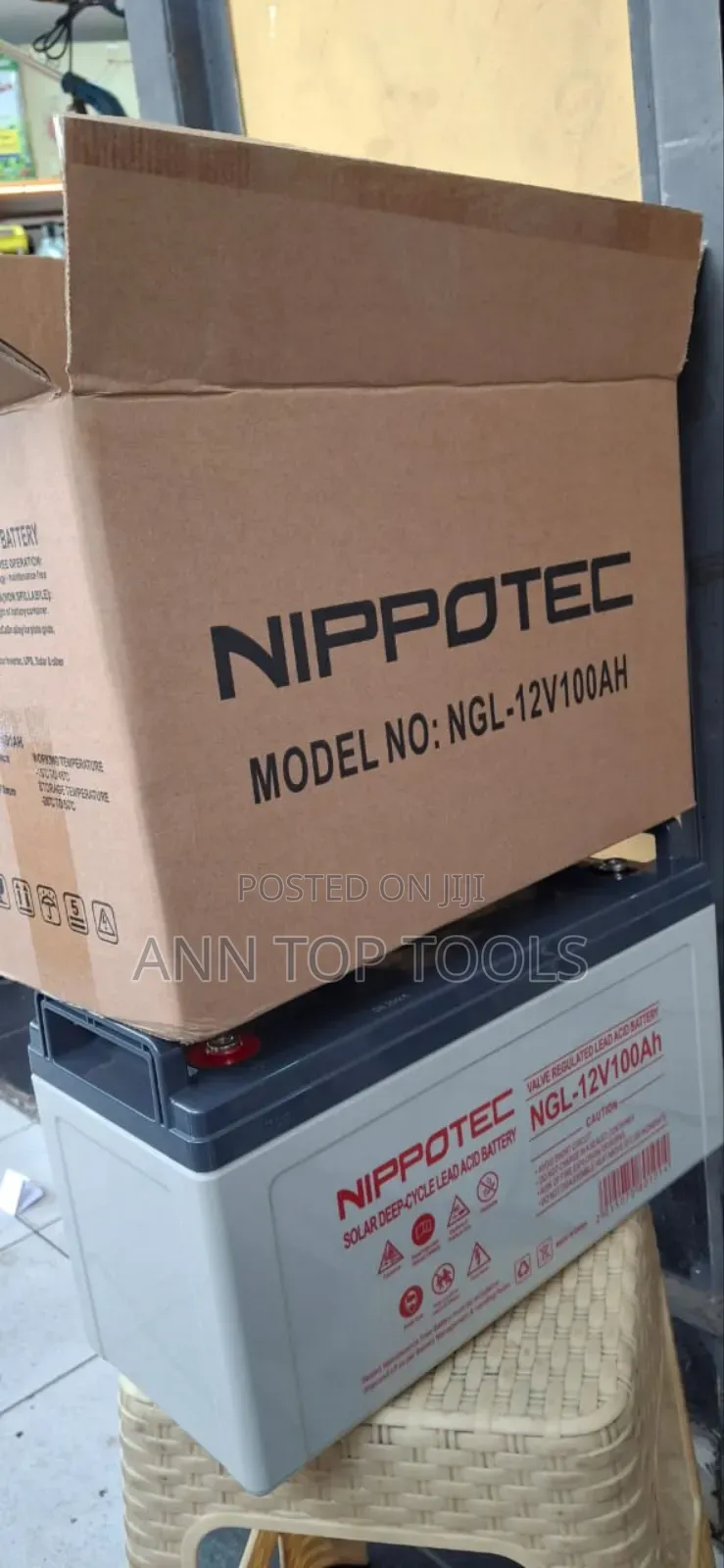 Nippotec Solar Deep Cycle Lead Gel Battery 100ah 12v
