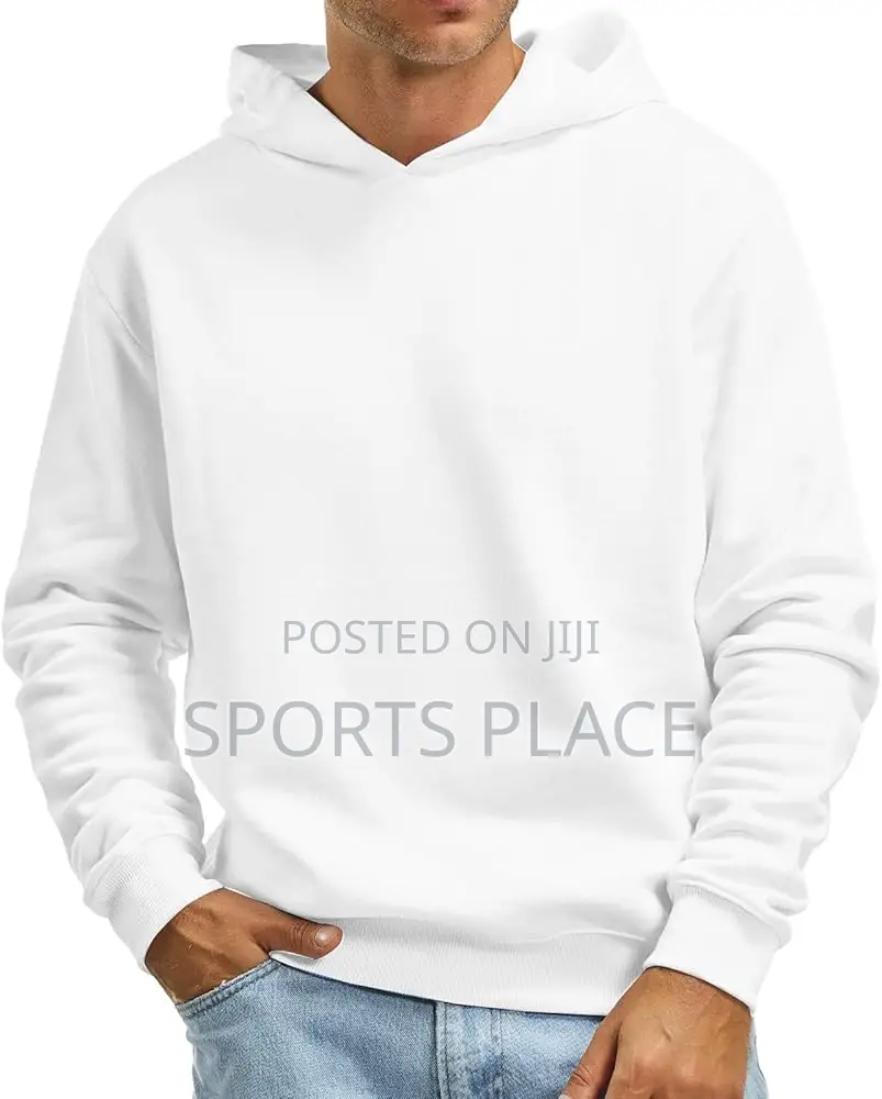 Plain White Unisex Pure Premium Cotton White Hoodie