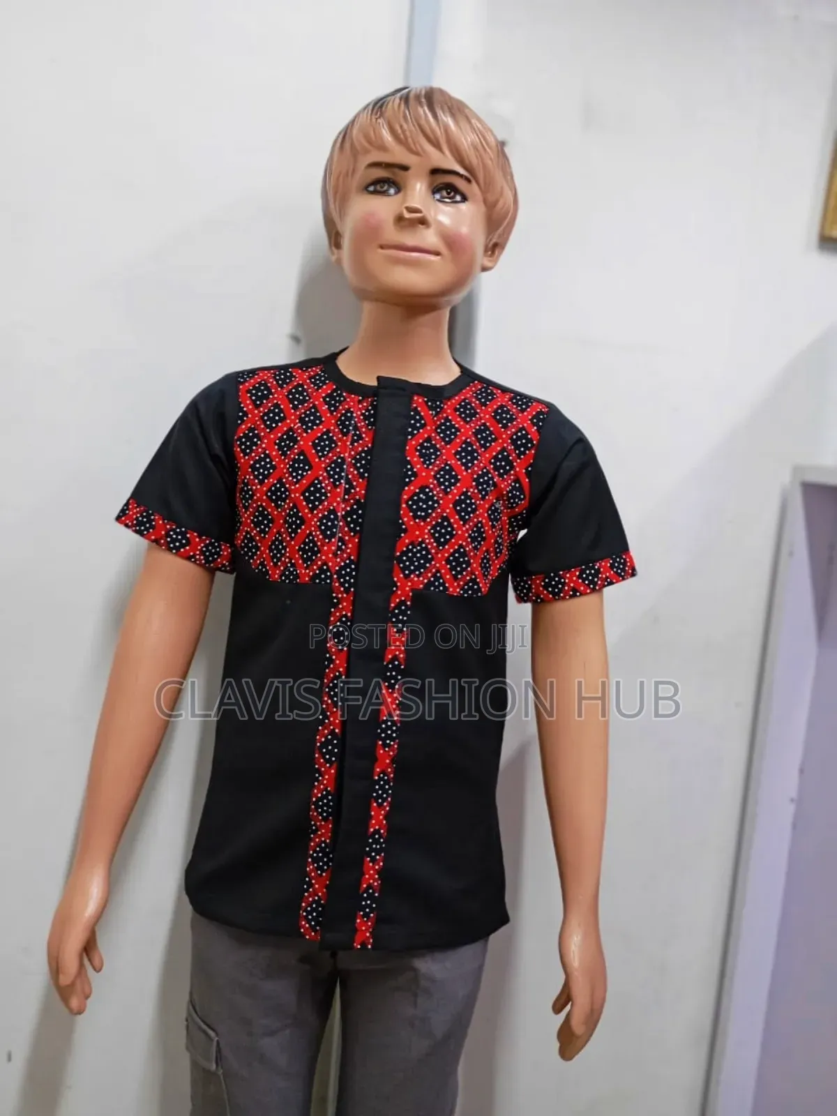 Black Shirt With a Touch of Africa