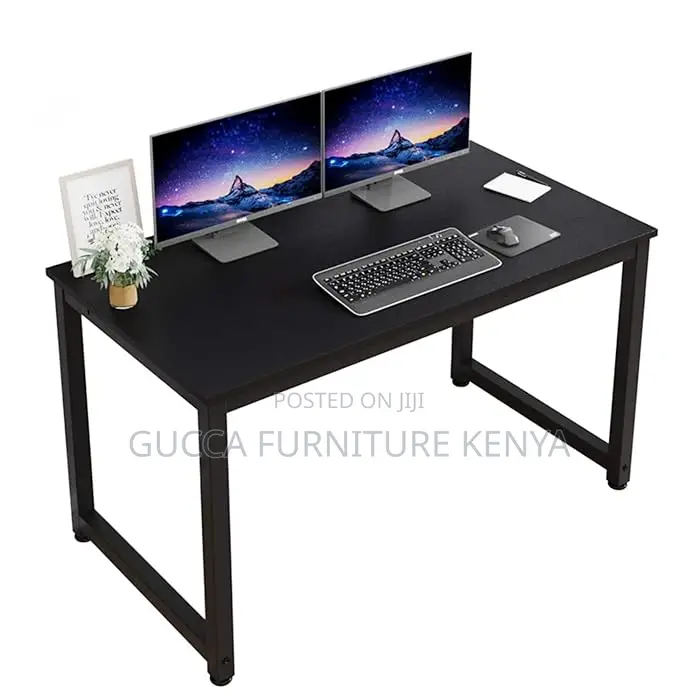 Sturdy Tables: Modern Black 120 Cm Computer Desk