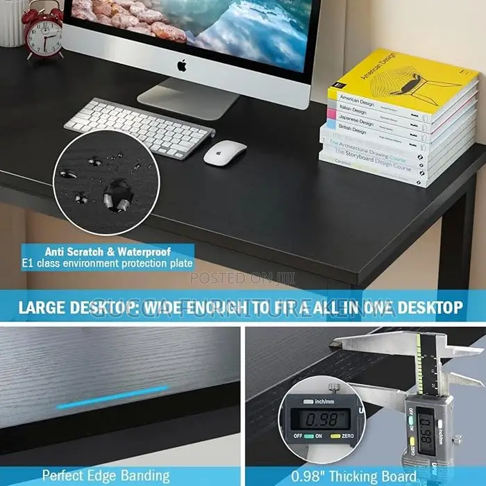 Sturdy Tables: Modern Black 120 Cm Computer Desk