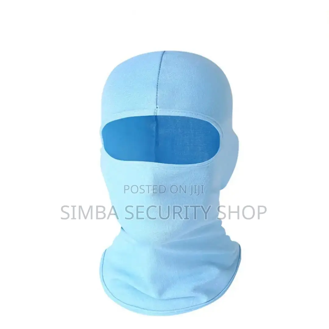 Light Blue Pale Balaclava Ski Mask Full Face Cover Hat Silk