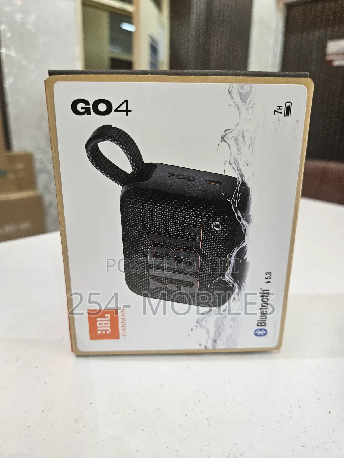 JBL Go4 Bluetooth Portable Waterproof Speaker, 4.2w - Black