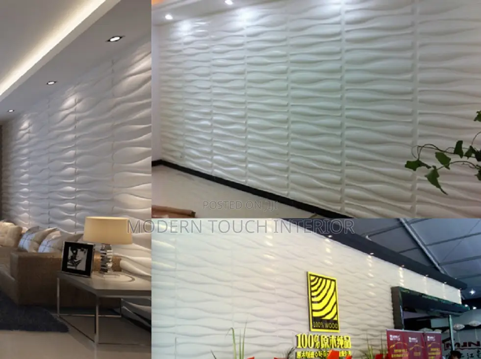 Geometic White PVC 3D Wall Panels