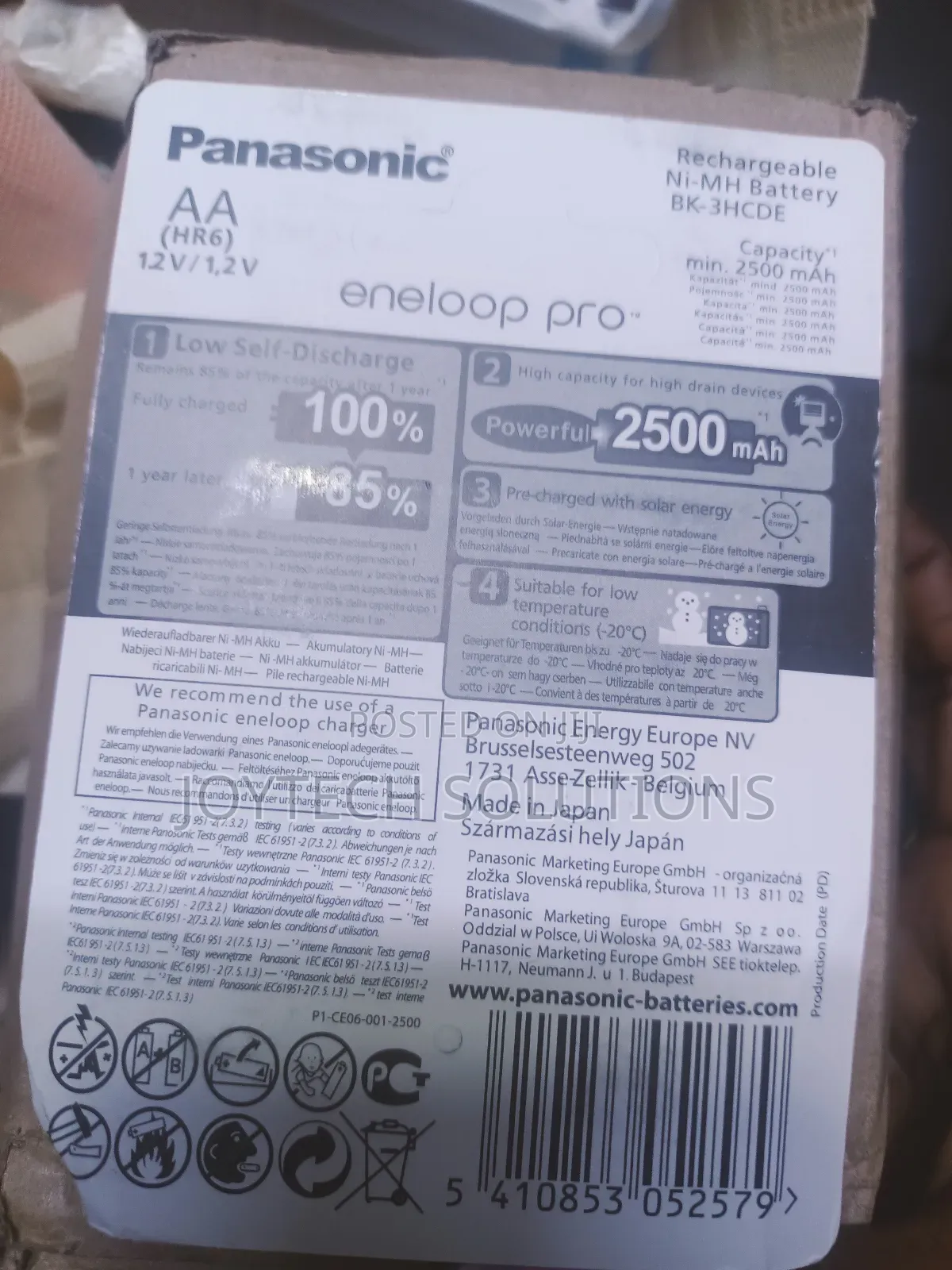 Original Hot Selling Panasonic Eneloop Battery Reachargeable