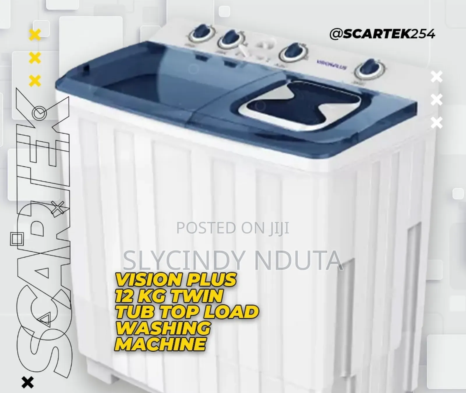 Vision Plus 12kg Twin Tub Top Load Washing Machine