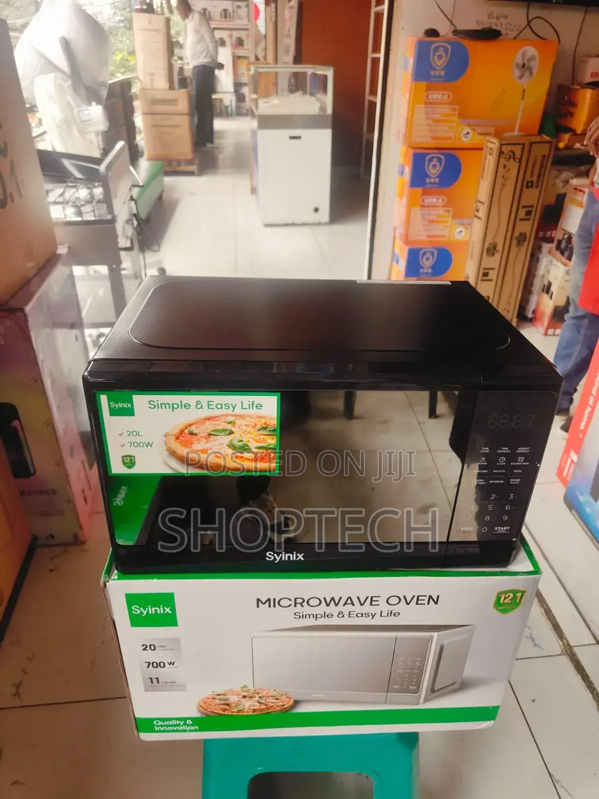 New Model Black and Silver Digital Syinix Microwave
