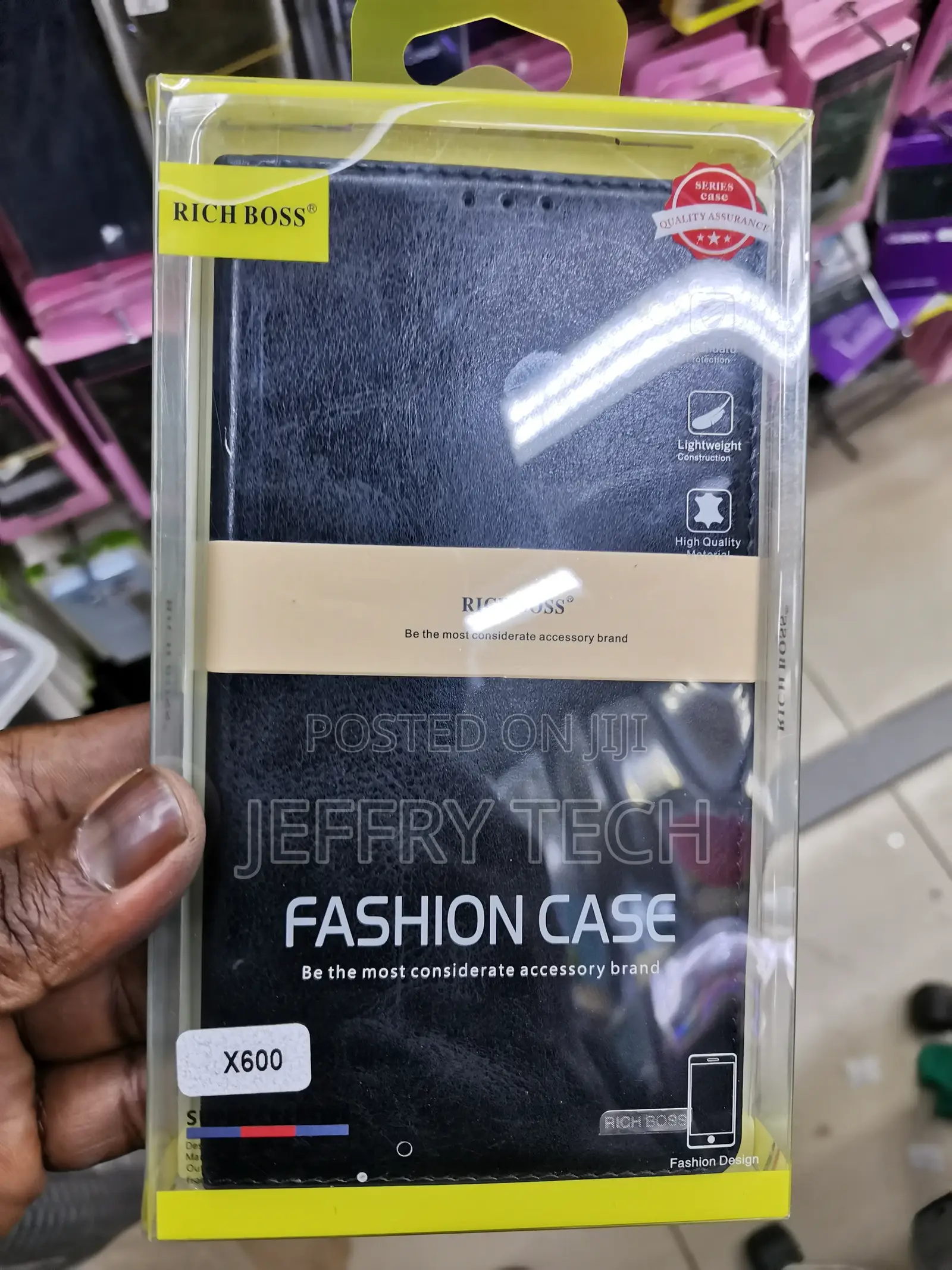 Universal Leather Flip Case for INFINIX X600 -Black