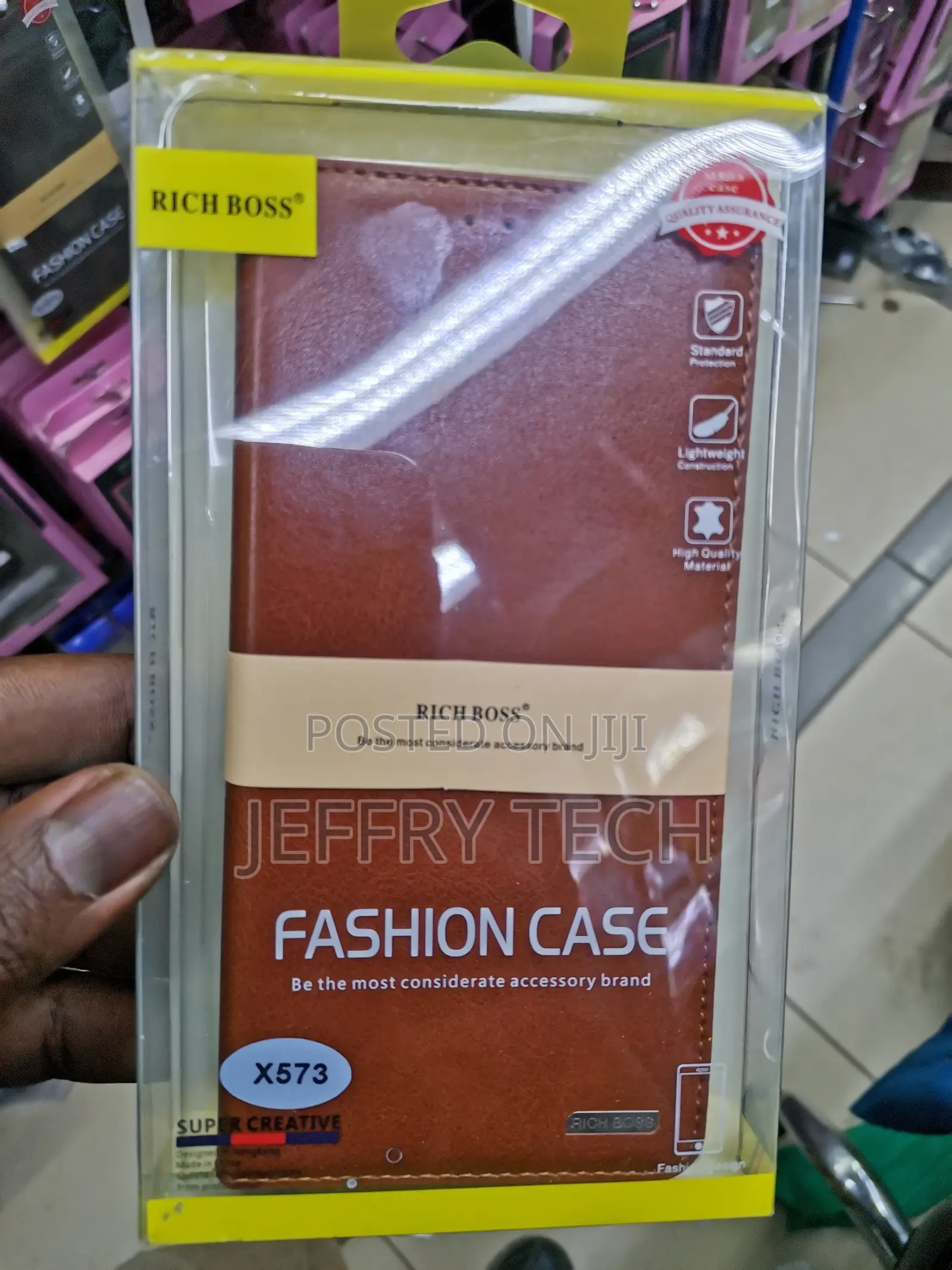 Universal Leather Infinix Hot S3 X573 Wallet Case-Brown