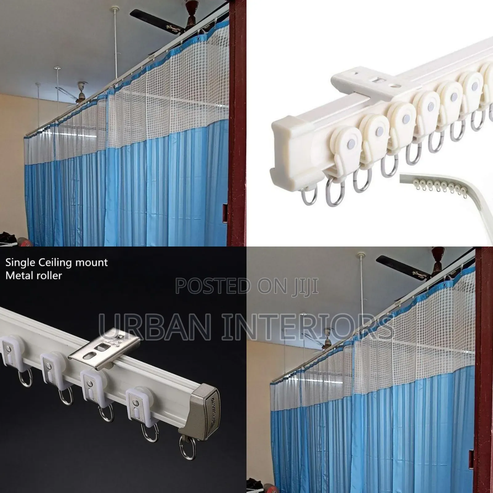 Aluminum Curtain Rails White