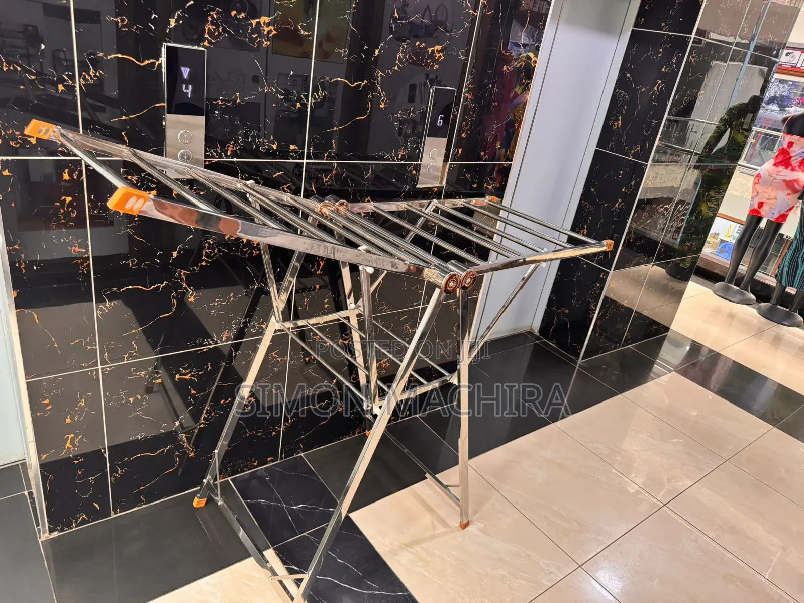 Metallic Clothes Rack