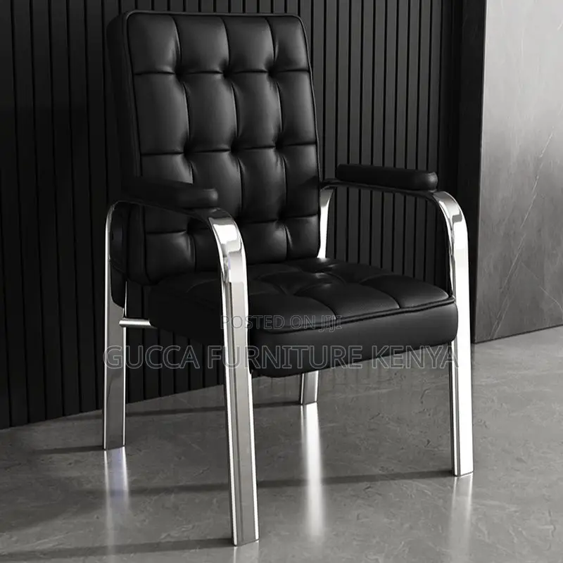 Office Chairs: Dark Gray Simple Conference Room Chair