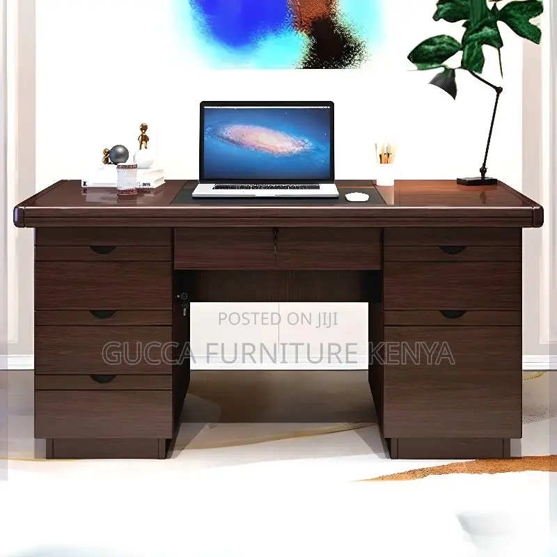 Office Desks:Home Office Mahogany Setup Study Desk -120 Cm