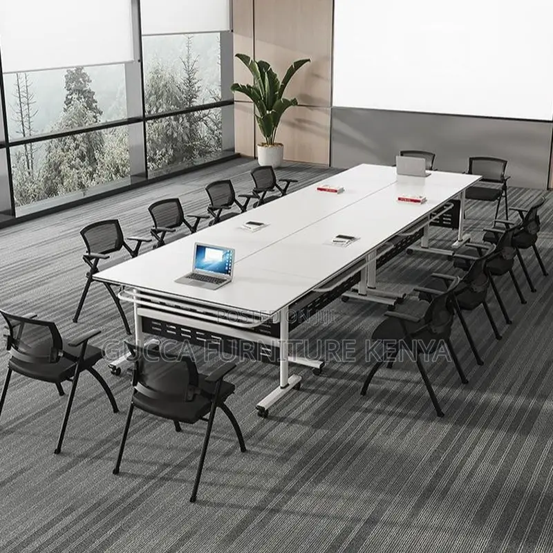 Office Tables: Double Pedestal Foldable Training Table